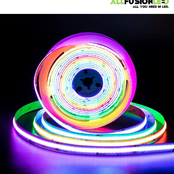 RGB - WS2811 IC COB LED Strip Lights - 16,4ft - DC24V - IP20 (Indoor) - Addressable Chasing Color (NO Adapter or Controller)